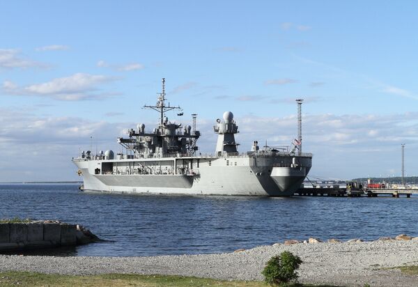The USS Mount Whitney, the flagship of the US Sixth Fleet, has reached the port of Tallinn, Estonia, to take part in the NATO international military exercise, Baltops (Baltic Operations). The USS Mount Whitney, the flagship of the US Sixth Fleet, has reached the port of Tallinn, Estonia, to take part in the NATO international military exercise, Baltops (Baltic Operations). - Sputnik International