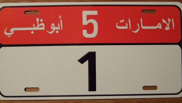 Replica of the world's most expensive number plate, sold in Abu Dhabi, UAE, in 2008. - Sputnik International