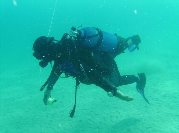 A diver inspects what was thought to be an underwater ‘lost city’ in the waters of the Greek island Zakynthos. - Sputnik International