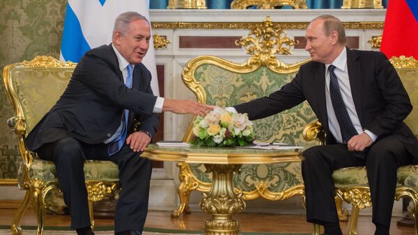 Russian President Vladimir Putin during talks with Israeli Prime Miniter Benjamin Netanyahu in Kremlin. - Sputnik International