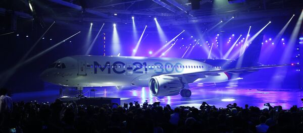 Presentation of MC-21-300 mid-range aircraft at the Irkutsk Aircraft Plant (Irkut Corporation), June 2016. Presentation of MC-21-300 mid-range aircraft at the Irkutsk Aircraft Plant (Irkut Corporation), June 2016. - Sputnik International
