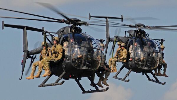 Boeing AH-6 helicopters bring in ground troops - Sputnik International