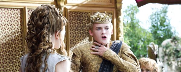 This image released by HBO shows Natalie Dormer, left, Jack Gleeson, Peter Dinklage, right in a scene from Game of Thrones. - Sputnik International