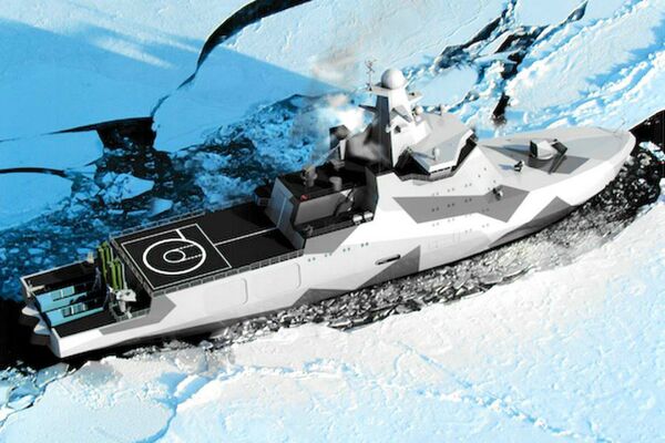 Concept rendering of the Project 23550 Arctic patrol ship Concept rendering of the Project 23550 Arctic patrol ship - Sputnik International