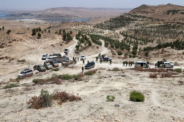 Fighters of the Manbij Military Council and the Syrian Democratic Forces gather in the southern rural area of Manbij, in Aleppo Governorate, Syria. file photo Fighters of the Manbij Military Council and the Syrian Democratic Forces gather in the southern rural area of Manbij, in Aleppo Governorate, Syria. file photo - Sputnik International