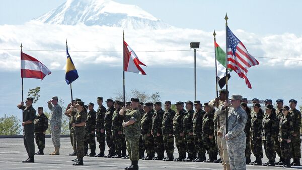 Opening ceremony of joint Armenia - NATO's Partnership for Peace manuevers in Yerevan, Armenia (File) - Sputnik International