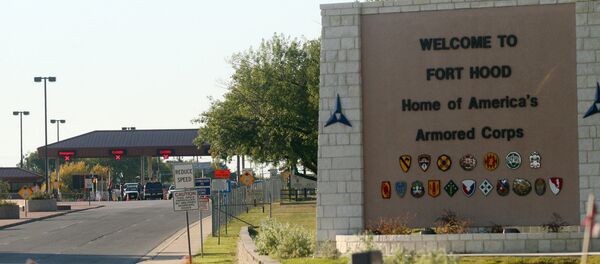 An entrance to Fort Hood Army Base in Fort Hood, Texas, near Killeen remains in lock-down following a mass shooting on Thursday, Nov. 5, 2009 An entrance to Fort Hood Army Base in Fort Hood, Texas, near Killeen remains in lock-down following a mass shooting on Thursday, Nov. 5, 2009 - Sputnik International