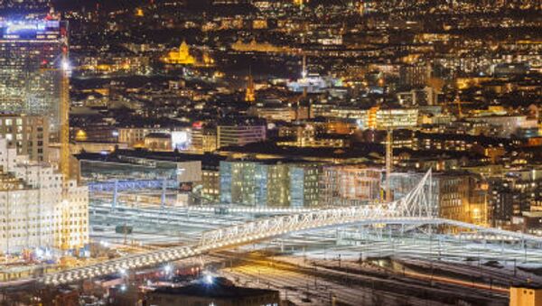 The bridge over the railway. Oslo, Norway. - Sputnik International