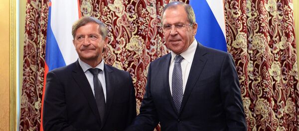 From right: Russian Foreign Minister Sergey Lavrov meets with Slovenia's Foreign Minister Karl Erjavec in Moscow - Sputnik International