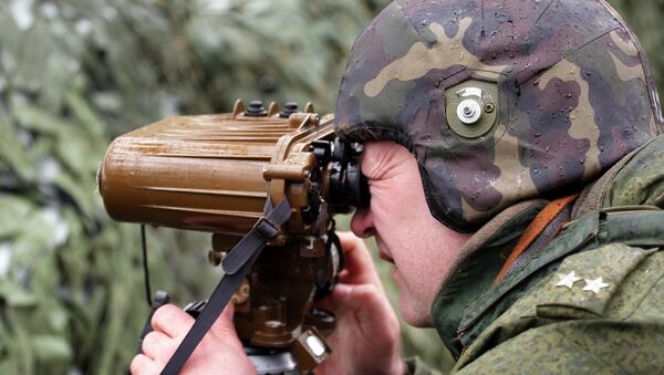 A Russian Interior Ministry serviceman during a tactical exercise held in Simferopol District on eliminating armed gangs. - Sputnik International