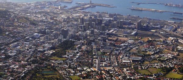 A general view of the city of Cape Town is seen from the top of Table Mountain at the arrival station of the Table mountain cableway A general view of the city of Cape Town is seen from the top of Table Mountain at the arrival station of the Table mountain cableway - Sputnik International