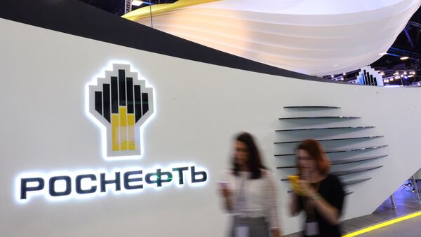 Rosneft stand in the Expoforum exhibition center before the opening of the 20th St. Petersburg International Economic Forum - Sputnik International