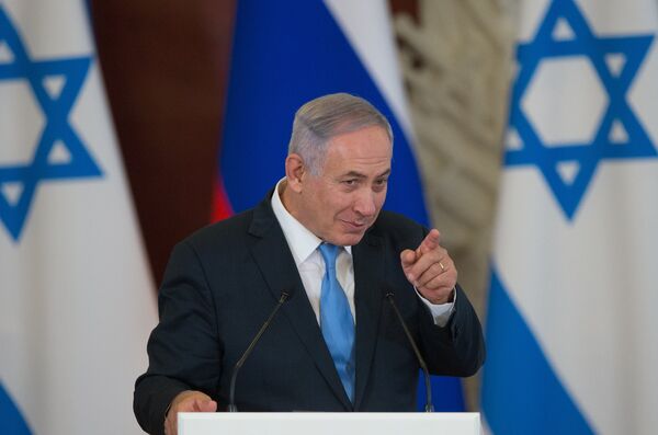 Israeli Prime Minister Benjamin Netanyahu during a joint news conference with Russian President Vladimir Putin in the Kremlin - Sputnik International