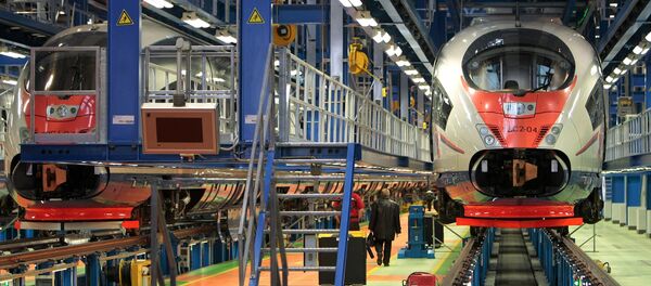 Motor train unit repair and servicing shed for Sapsan bullet trains - Sputnik International