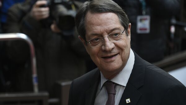 Cyprus' President Nicos Anastasiades arrives for the European Union summit in Brussels on March 17, 2016, where 28 EU leaders will discuss the ongoing refugee crisis - Sputnik International