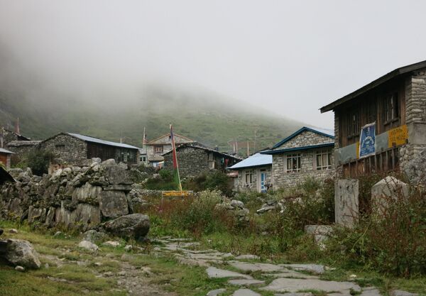 This photo taken on September 11, 2014 shows a general view of the village of Langtang, in the remote Nepalese district of Rasuwa bordering China's Tibet This photo taken on September 11, 2014 shows a general view of the village of Langtang, in the remote Nepalese district of Rasuwa bordering China's Tibet - Sputnik International