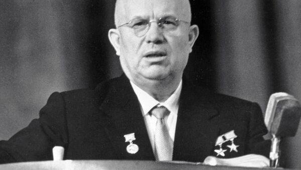 Nikita Khrushchev Addresses Rally - Sputnik International