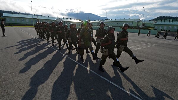 Fourth military base personnel engaged in drill training, South Ossetia - Sputnik International