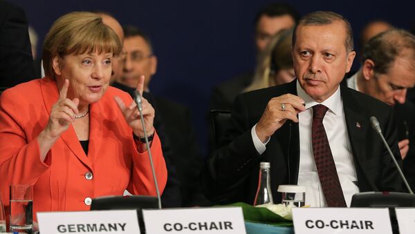 Increased tensions between Recep Tayyip Erdogan and Angela Merkel - Sputnik International