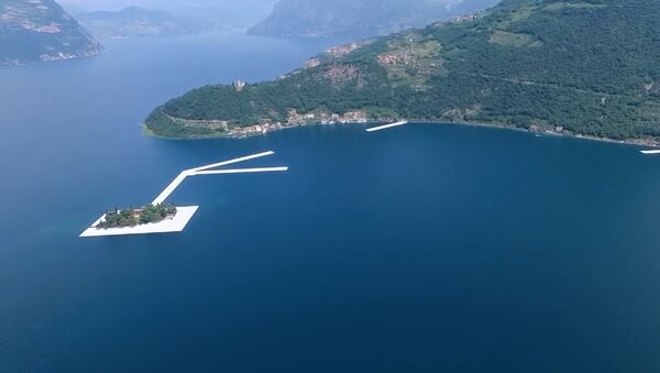The floating bridge on Lake Iseo - Sputnik International