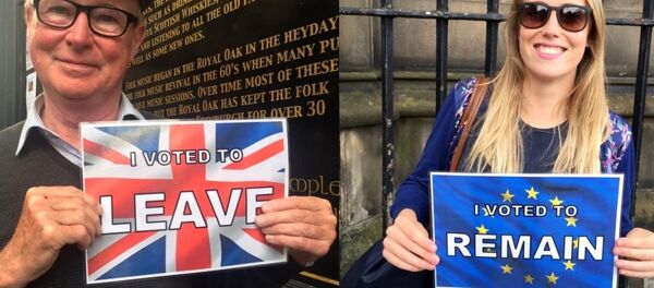 British voters in the EU referendum. British voters in the EU referendum. - Sputnik International