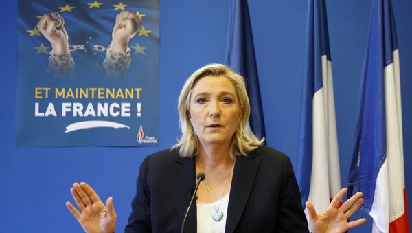 Marine Le Pen, France's far-right National Front political party leader, speaks during a news conference at the FN party headquarters in Nanterre near Paris after Britain's referendum vote to leave the European Union, France, June 24, 2016. - Sputnik International