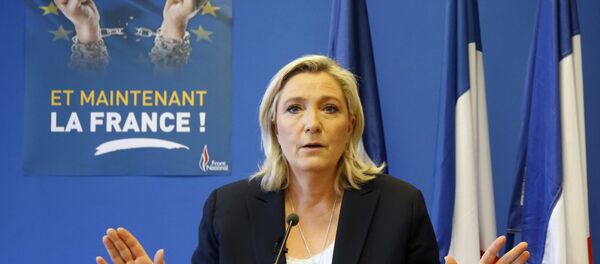 Marine Le Pen, France's far-right National Front political party leader, speaks during a news conference at the FN party headquarters in Nanterre near Paris after Britain's referendum vote to leave the European Union, France, June 24, 2016. - Sputnik International
