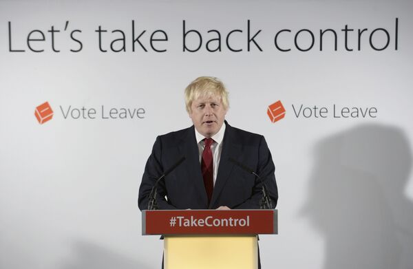 Vote Leave campaign leader Boris Johnson speaks at the group's headquarters in London, Britain June 24, 2016. - Sputnik International