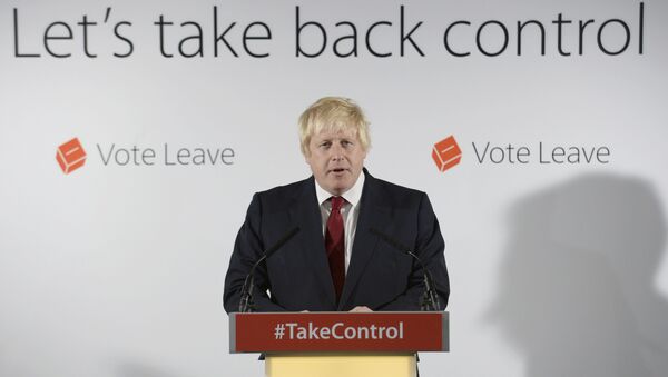 Vote Leave campaign leader Boris Johnson speaks at the group's headquarters in London, Britain June 24, 2016 - Sputnik International