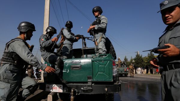 Afghan policemen. File photo - Sputnik International