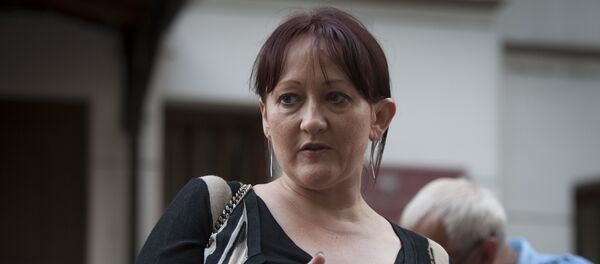 British member of parliament Kerry McCarthy, foreign affairs representative for the Labour Party, speaks to the media at a court room in Moscow, Russia, Monday, Aug. 6, 2012 - Sputnik International