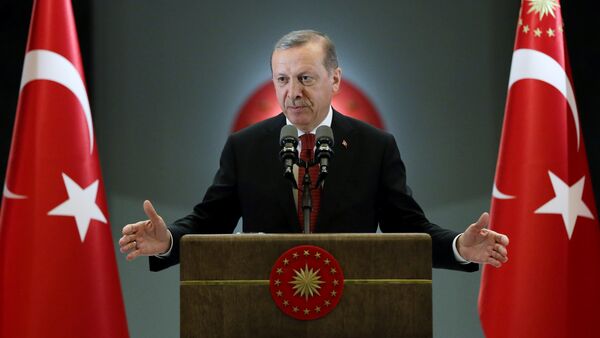 Turkish President Tayyip Erdogan makes a speech during an iftar event in Ankara, Turkey, June 27, 2016 - Sputnik International