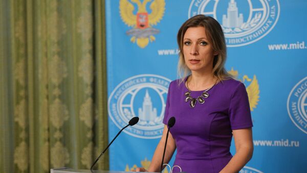Russian Foreign Ministry spokeswoman Zakharova during a weekly press briefing - Sputnik International