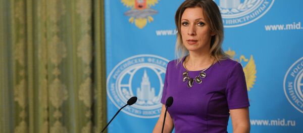 Russian Foreign Ministry spokeswoman Zakharova during a weekly press briefing Russian Foreign Ministry spokeswoman Zakharova during a weekly press briefing - Sputnik International