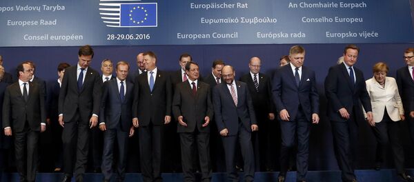 European Union leaders leaves after a family photo during at the EU Summit in Brussels, Belgium, June 28, 2016 European Union leaders leaves after a family photo during at the EU Summit in Brussels, Belgium, June 28, 2016 - Sputnik International