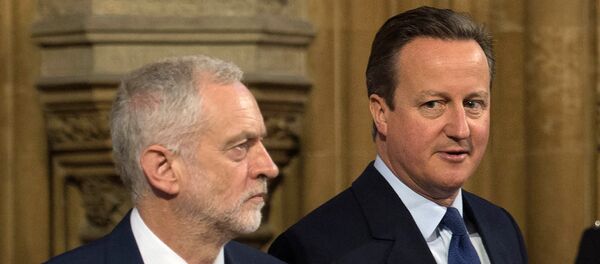 Britain's Prime Minister David Cameron (R) and Opposition Labour Party leader Jeremy Corbyn. (File) Britain's Prime Minister David Cameron (R) and Opposition Labour Party leader Jeremy Corbyn. (File) - Sputnik International