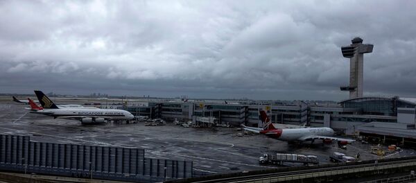 A general view of the international arrival terminal at JFK airport in New York A general view of the international arrival terminal at JFK airport in New York - Sputnik International