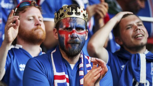 Iceland fans at the UEFA Euro 2016 round of 16 match between the national teams of England and Iceland - Sputnik International