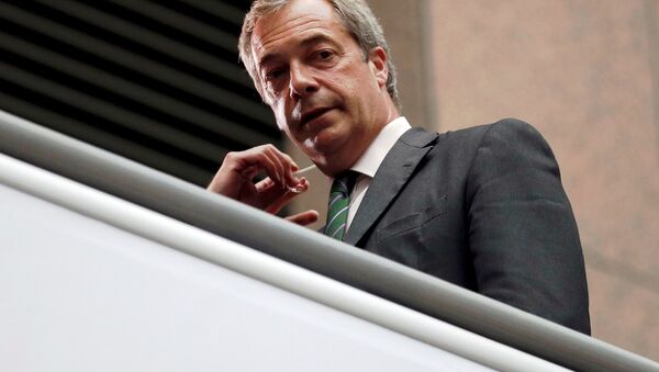 The former leader of the United Kingdom Independence Party Nigel Farage looks on as he waits for TV interview during the EU Summit in Brussels, Belgium, June 28, 2016. - Sputnik International
