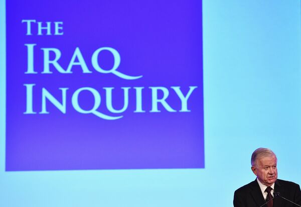 Iraq Inquiry chairman Sir John Chilcot speaks as he comments on the findings of his report, inside the QEII Centre in London on July 6, 2016. Iraq Inquiry chairman Sir John Chilcot speaks as he comments on the findings of his report, inside the QEII Centre in London on July 6, 2016. - Sputnik International