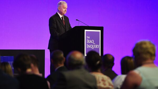 Iraq Inquiry chairman Sir John Chilcot speaks as he comments on the findings of his report, inside the QEII Centre in London on July 6, 2016 - Sputnik International