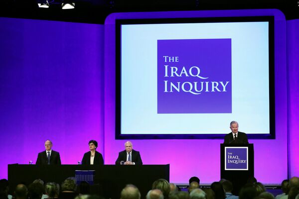 Sir John Chilcot presents The Iraq Inquiry Report at the Queen Elizabeth II Centre in Westminster, London, Britain July 6, 2016. Sir John Chilcot presents The Iraq Inquiry Report at the Queen Elizabeth II Centre in Westminster, London, Britain July 6, 2016. - Sputnik International