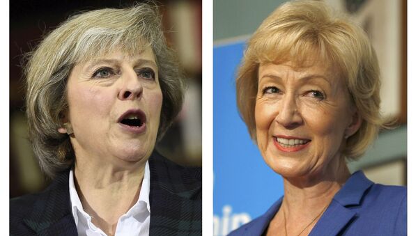 Theresa May (L) and Andrea Leadsom, are seen in this combination of two photographs, released in London, Britain July 7, 2016. - Sputnik International