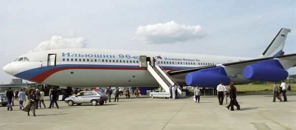 A long range jet liner Il-96-400 designed by the Sergey Ilyushin experimental design office. A long range jet liner Il-96-400 designed by the Sergey Ilyushin experimental design office. - Sputnik International