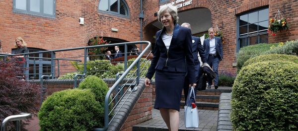 Britain's Home Secretary Theresa May arrives to speak during her Conservative party leadership campaign at the Institute of Engineering and Technology in Birmingham, England, Britain July 11, 2016 - Sputnik International