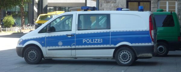 A police van in Stuttgart A police van in Stuttgart - Sputnik International