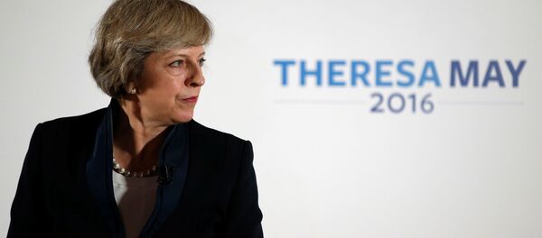 Theresa May speaks during her Conservative party leadership campaign at the Institute of Engineering and Technology in Birmingham, England, Britain July 11, 2016. - Sputnik International