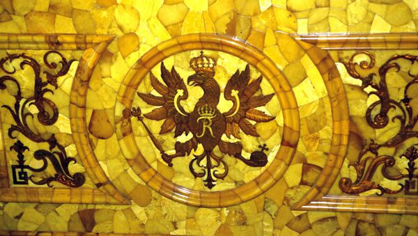 A fragment of the restored Amber Room in the Russian State Museum Reserve Tsarskoye Selo - Sputnik International