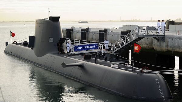 Portugal's Tridente-class submarine on its arrival to Alfeite naval base - Sputnik International