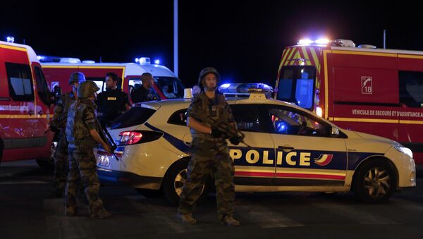 French soldiers and rescue forces in Nice, France, July 14, 2016. - Sputnik International
